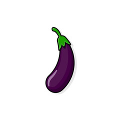 Cartoon icon of eggplant illustration