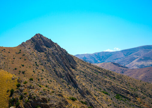 Mountain landscapes of peaks and ridges of Armenia