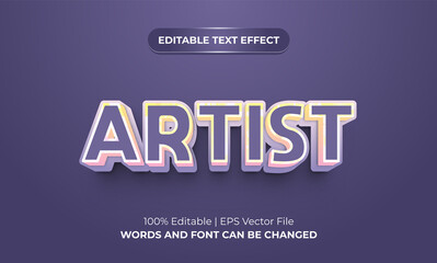Fototapeta premium Artist 3d editable text effect