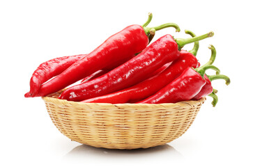 red hot chili peppers in a basket