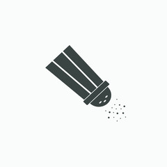 Spice, salt, pepper icon vector isolated