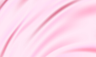 Smooth elegant pink silk or satin texture can use as background. Closeup of rippled silk. Abstract cloth or liquid wave vector background. Cloth soft wave. Creases of satin,silk, and cotton. Vector