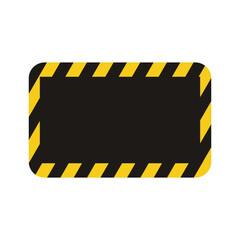 warning background with safety stripe motif with rectangular shape and black open space