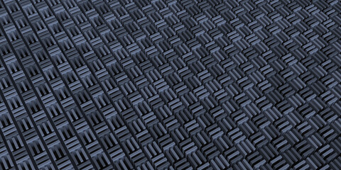 Geometric background and texture. Parallelepipeds of cold shades in perspective.