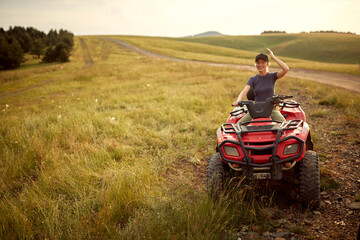 Young  woman enjoying a quad  vehicle © luckybusiness