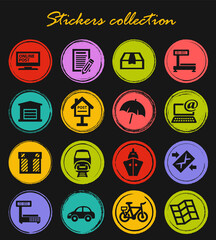 Post service icons set