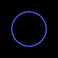 Glowing neon frame. Geometric border bright shine vectro illustration.