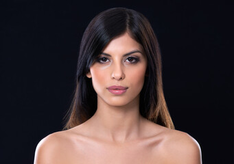 Fototapeta premium Hair and beauty unmatched. Studio shot of a beautiful brunette model with gorgeous long hair.