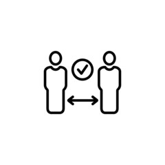 social distance icon vector design templates