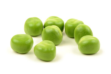 Fresh peas isolated on white background 