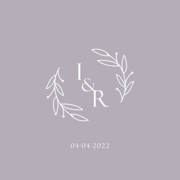 Initials IR wedding monogram logo inspiration