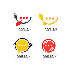 Food talk logo,vector Logo Template