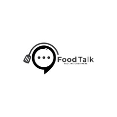 Food talk logo,vector Logo Template