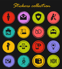 Valentine day icons set