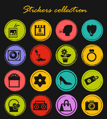 Women's Day icons set