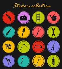 Work tools icons set