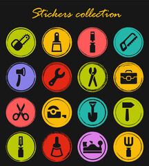 Work tools icons set