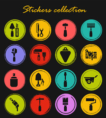 Work tools icons set