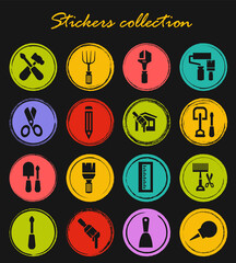 Work tools icons set