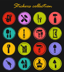 Work tools icons set