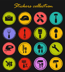 Work tools icons set