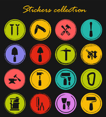 Work tools icons set