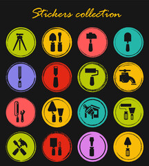 Work tools icons set