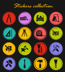 Work tools icons set