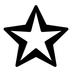 Obraz premium Star Abstract Flat Icon Isolated On White Background
