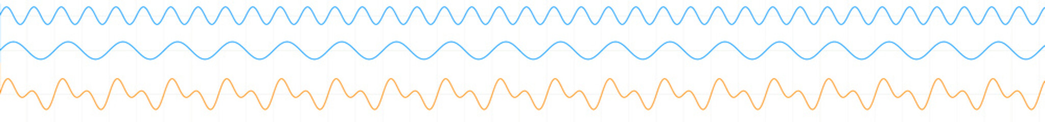 Waveforms illustration, optics, physics and quantum mechanics