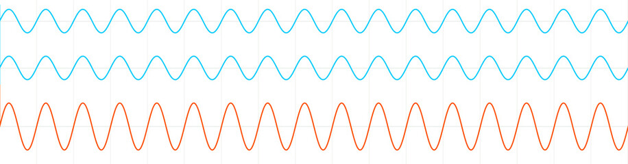 Waveforms illustration, optics, physics and quantum mechanics