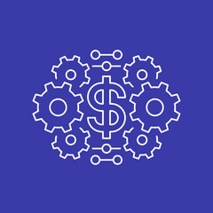 cost effective icon, linear style