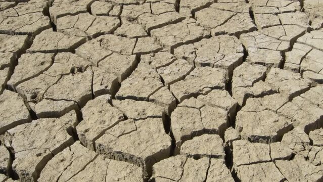 Dry land by drought in a place where before there was a lake, pan