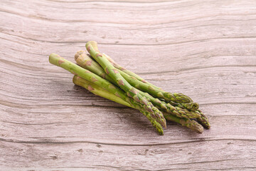 Raw ripe green fresh asparagus