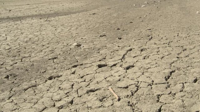 Dry land in a place where before there was a lake