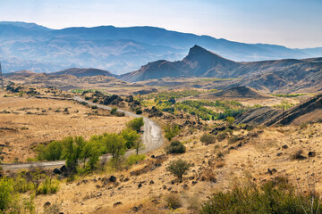 Landscape with mountains in Armenia