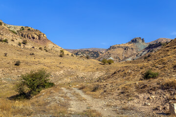 Fototapeta na wymiar Landscape with mountains in Armenia