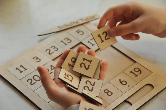 Schulte table, math leraning, number learning, education, testing