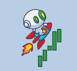 cute rocket astronaut investment stock bullish