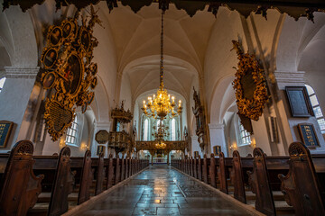 Fototapeta na wymiar Denmark, Tonder, 05. March. Here St. Nicholas Church, built in the year 1350