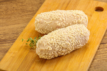 Raw chicken cutlet for roast