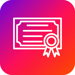 Certificate Vector Icon Design Illustration