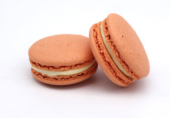 Exquisite French dessert macaroon with filling