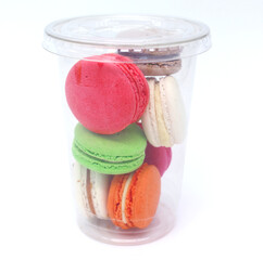 Exquisite French dessert macaroon with filling