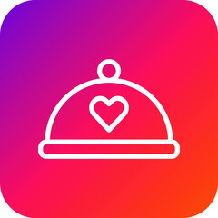 Wedding dinner Vector Icon Design Illustration