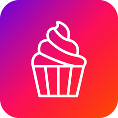 Sweet muffin Vector Icon Design Illustration