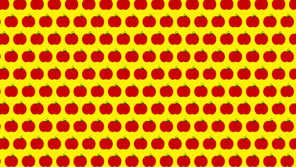 昭和レトロ背景パターン　リンゴ