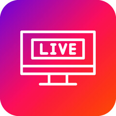 Live Stream Vector Icon Design Illustration