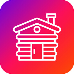 Cabin Vector Icon Design Illustration