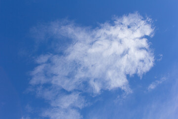 white cloud in blue sky